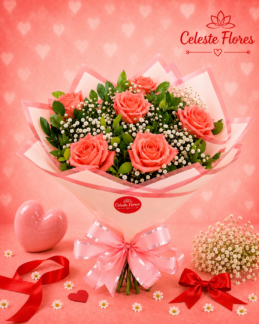 Buquê Coleção Slublime Luxo de Rosas Corais