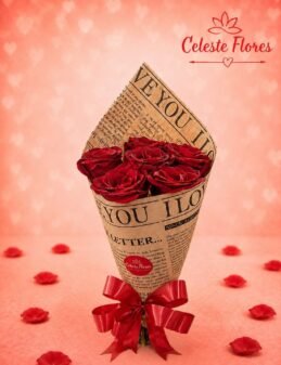 Buquê Coleção Love de Rosas Vermelhas Aveludadas