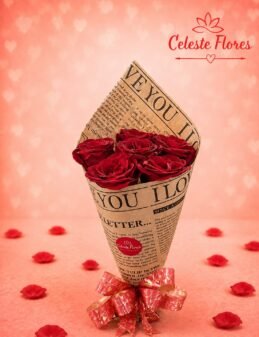 Buquê Coleção Love de Rosas Vermelhas Aveludadas