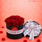 box rosas vermelhas